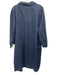 Lafayette 148 Size XXL Navy Blue Cotton Contrast Stitch Flare Sleeve Dress Navy Blue / XXL