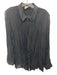 Tuckernuck Size XXL Black Viscose Semi Sheer Long Sleeve Button Down Top Black / XXL