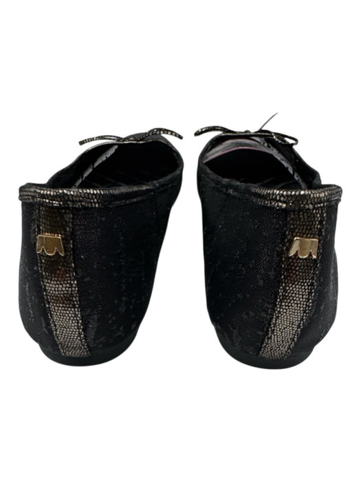 Birdies Shoe Size 9.5 Black Mesh Glitter Bow Ballet Flats Black / 9.5
