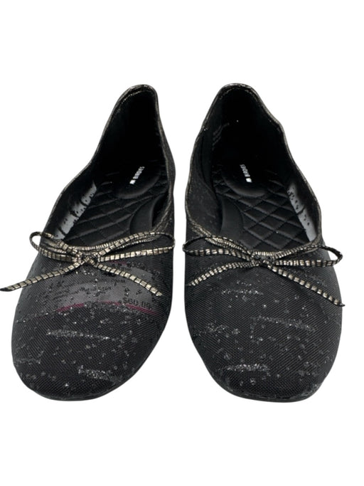 Birdies Shoe Size 9.5 Black Mesh Glitter Bow Ballet Flats Black / 9.5