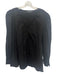 Pomander Place Size XXL Black Cotton Blend Long Sleeve Elastic Wrist V Neck Top Black / XXL