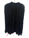 Tuckernuck Size XXL Black Viscose Long Balloon Sleeve Semi Sheer Tie V Neck Top Black / XXL