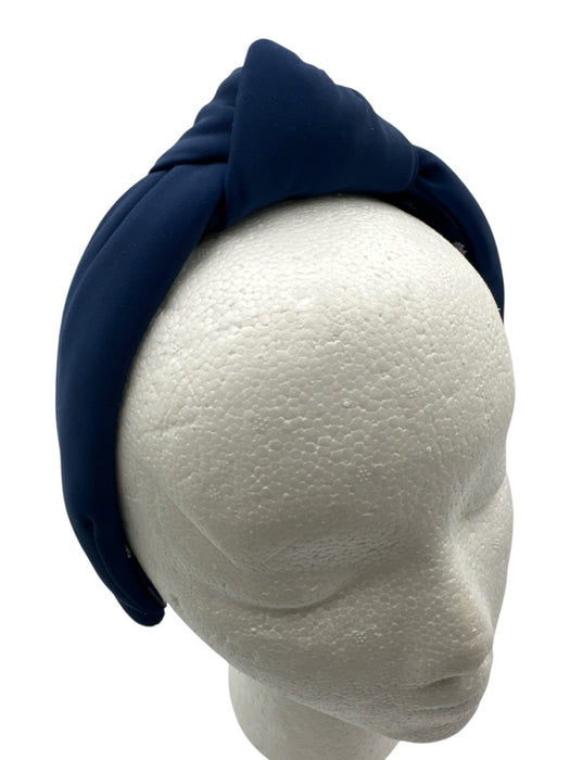 Lele Sadoughi Blue Neoprene Knot Headband Blue