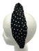 Lele Sadoughi Black & Cream White Silk Polka Dots Knot Headband Black & Cream White