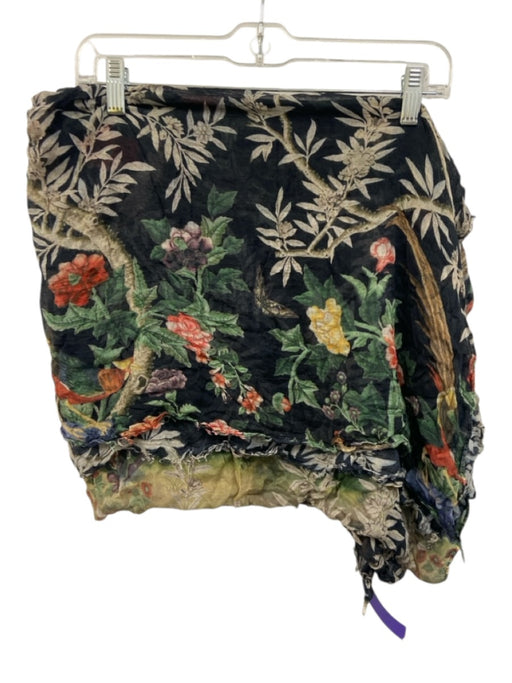 Peruvian Connection navy blue & multi Micromodal Sheer Floral Print scarf navy blue & multi / One Size