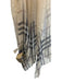 Burberry Cream, Gray, Red Silk Rectangle Plaid Ombre scarf Cream, Gray, Red / One Size
