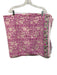 ZZ Pink, White, Green Cotton Square Floral Print scarf Pink, White, Green / One Size