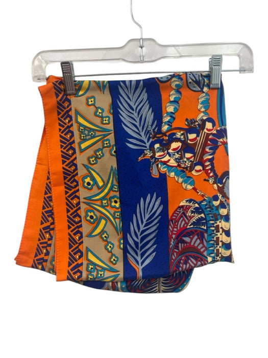 Tuckernuck Orange, Blue, Multi Polyester Square Abstract Print scarf Orange, Blue, Multi / One Size