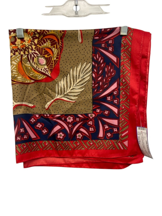 Tuckernuck Red, Blue, Multi Polyester Square Abstract Print scarf Red, Blue, Multi / One Size