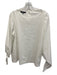 Lafayette 148 Size XL White Cotton & Polyamide 3/4 Sleeve Wide Neck Top White / XL