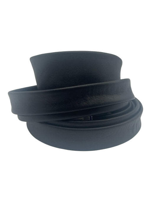ADA Black Leather Wrap Tie Front Belts Black / M/L