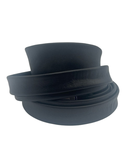 ADA Black Leather Wrap Tie Front Belts Black / M/L