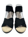 Charleston Shoe Co. Shoe Size 9 Black Canvas Elastic Ankle Strap Wedge Sandals Black / 9