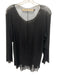 Cynthia Ashbury Size L Black Nylon & Lycra Long Sleeve Sheer Mesh Top Black / L