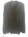 Tory Burch Size 16 Black Long Sleeve Triangle Velvet Sheer Top Black / 16