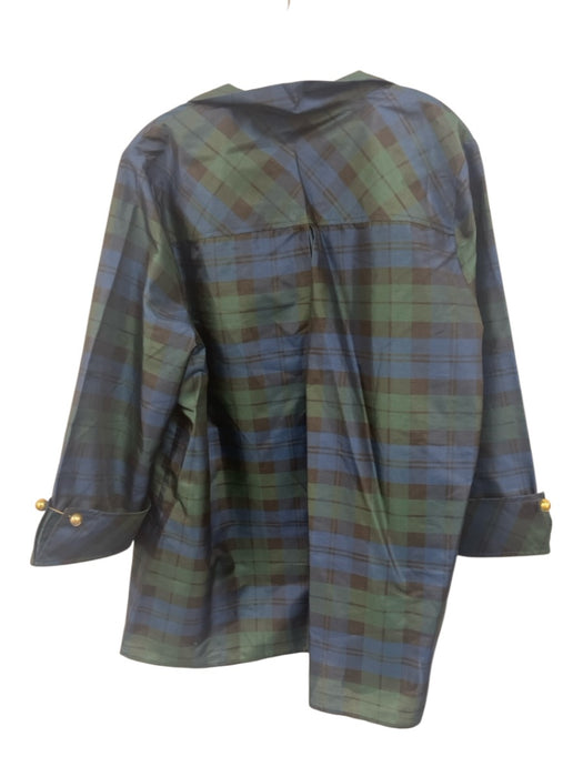 Tuckernuck Size XXL Blue, Green, Gold Polyester Long Sleeve Plaid Top Blue, Green, Gold / XXL