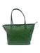 Tory Burch Green Coated Canvas Logo Lattice Open Top Tote Bag Green
