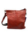 Jack Georges Brick Red Leather Zip Close Multiple Pockets Adjustable Strap Bag Brick Red