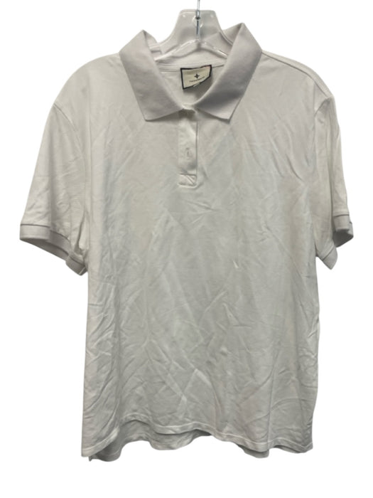 Tuckernuck Size XXL White Cotton Pique Short Sleeve Polo Top White / XXL