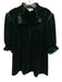 Pomander Place Size XXXL Green Polyester Blend Short Sleeve Velvet Ruffles Top Green / XXXL