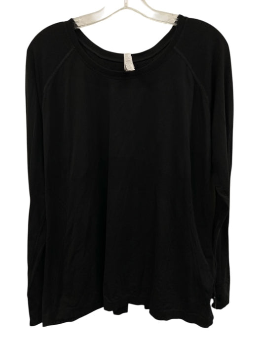 Athleta Size 2X Black Nylon Long Sleeve Thumb Holes Top Black / 2X