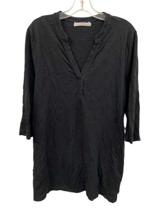 Peruvian Connection Size XL Black Cotton Long Sleeve Heathered Top Black / XL