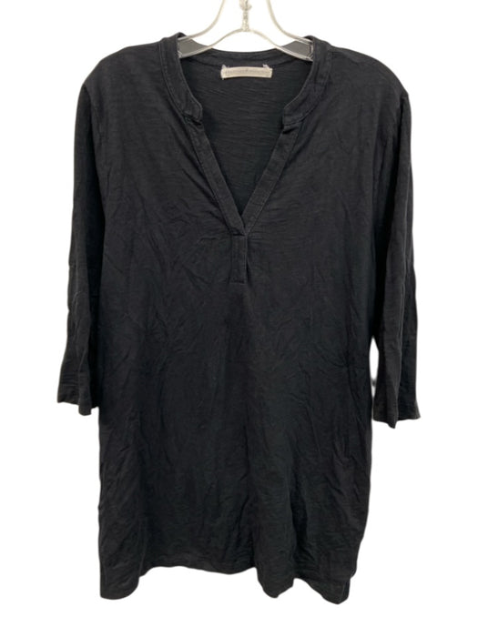 Peruvian Connection Size XL Black Cotton Long Sleeve Heathered Top Black / XL