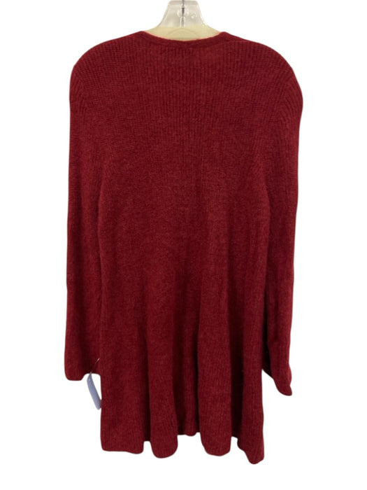 Peruvian Connection Size XL Red Alpaca Long Sleeve V Neck Ribbed Sweater Red / XL