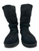 Ugg Shoe Size 9 Black Leather Suede Crochet Wrap Boots Black / 9