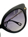 Lele Sadoughi Black & White Plastic Faux Pearl Cat Eye Gold Hardware Sunglasses Black & White