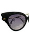 Lele Sadoughi Black & White Plastic Faux Pearl Cat Eye Gold Hardware Sunglasses Black & White