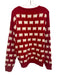 Warm & Wonderful Size XXL Red, White, Black Wool Ribbed Collar Sheep Sweater Red, White, Black / XXL