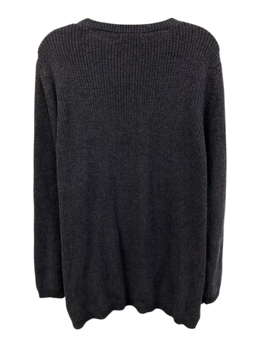 525 America Size XL Navy Blue Cotton Ribbed Knit Round Neck Sweater Navy Blue / XL