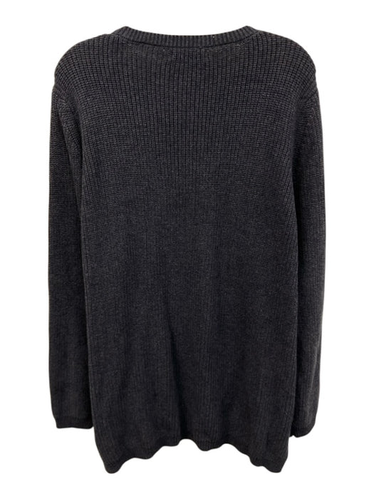 525 America Size XL Navy Blue Cotton Ribbed Knit Round Neck Sweater Navy Blue / XL