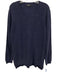 525 America Size XL Navy Blue Cotton Ribbed Knit Round Neck Sweater Navy Blue / XL