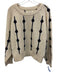 Tory Sport Size XL Cream & Navy Blue Merino Wool Chunky Knit Stripe Sweater Cream & Navy Blue / XL