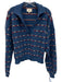 Tuckernuck Size XXL Blue, Red, Beige Polyester Knit Stripe Collar Sweater Blue, Red, Beige / XXL