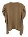 Pomander Place Size XXL Tan Polyester Blend Faux Pearl Puff Shoulder Sweater Tan / XXL