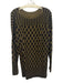Peruvian Connection Size XL Black & Green Pima Cotton Diamond split hem Sweater Black & Green / XL