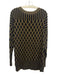 Peruvian Connection Size XL Black & Green Pima Cotton Diamond split hem Sweater Black & Green / XL