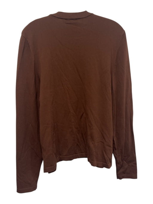 Tuckernuck Size XXL Brown Rayon Blend Round Neck Ribbed Collar Sweater Brown / XXL