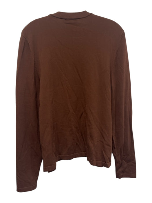 Tuckernuck Size XXL Brown Rayon Blend Round Neck Ribbed Collar Sweater Brown / XXL
