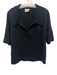 Tuckernuck Size XXL Black Polyester & Wool Blend Ribbed Trim Collar Sweater Black / XXL
