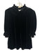 Pomander Place Size XXL Black Polyester Blend Velvet Quarter Button Top Black / XXL