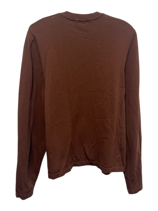 Tuckernuck Size XXL Brown Rayon Blend Round Neck Ribbed Collar Sweater Brown / XXL