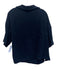 Tuckernuck Size XXL Navy Blue Cotton Terry Cloth Collar V Neck Short Sleeve Top Navy Blue / XXL