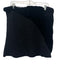 Lafayette 148 Black Wool & Cashmere Rabbit Fur Fabric Block Tube scarf Black / One Size