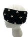 Lele Sadoughi Black Viscose Blend Knit Faux Pearl Headband Black