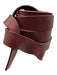Bordeaux Red Leather Wrap Obi Belts Bordeaux Red / One Size