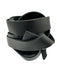 Black Leather Wrap Obi Belts Black / One Size